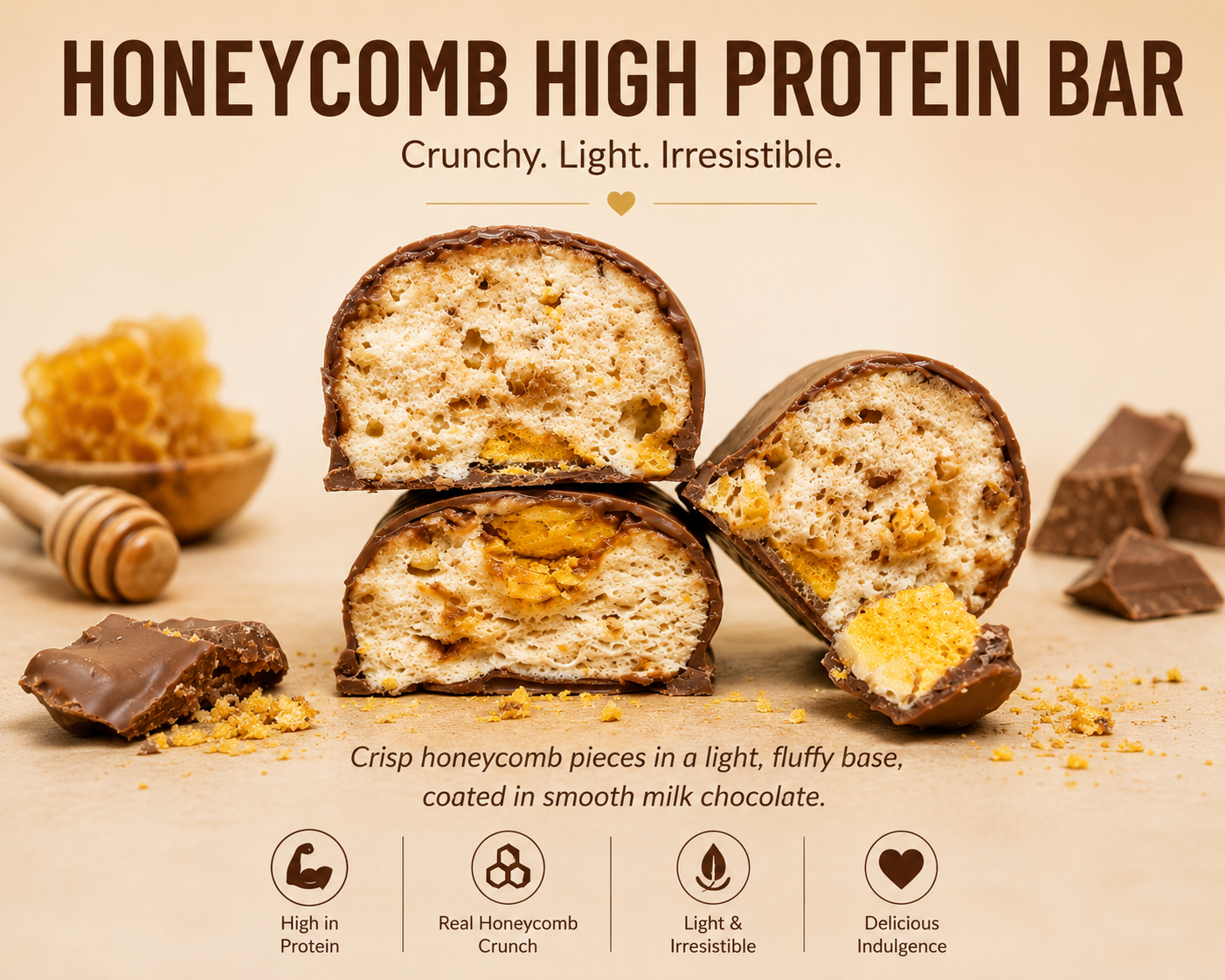 Honeycomb high protein bar